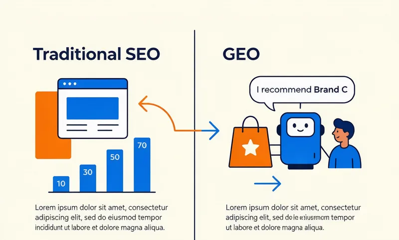 GEO与SEO核心区别对照图